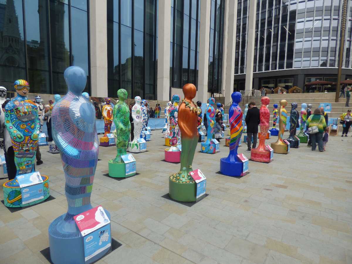 `Gratitude` - A tribute to NHS staff and key workers held in Chamberlain Square, Birmingham