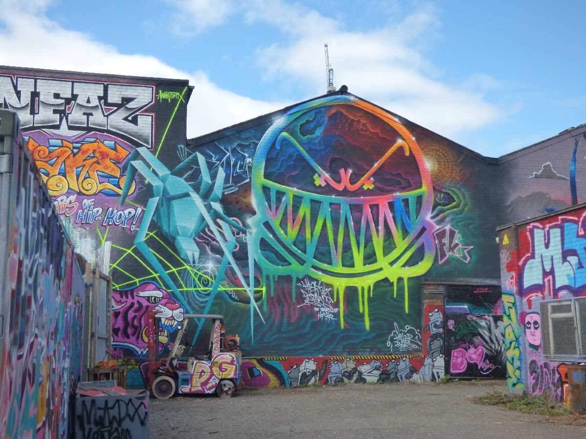 Digbeth street art on Fazeley Street from the High Vis Street Culture Festival in 2023