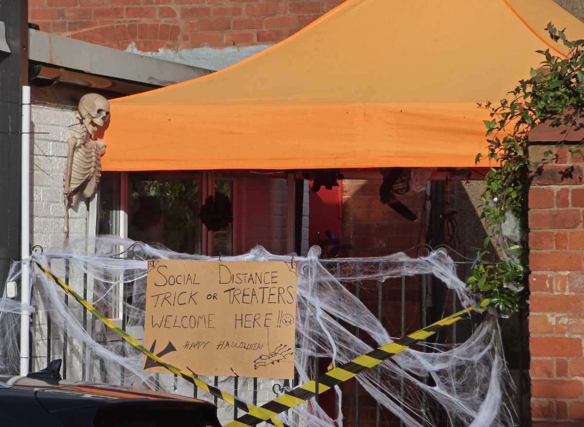 Halloween Decorations around Kings Heath on the 31st October 2020